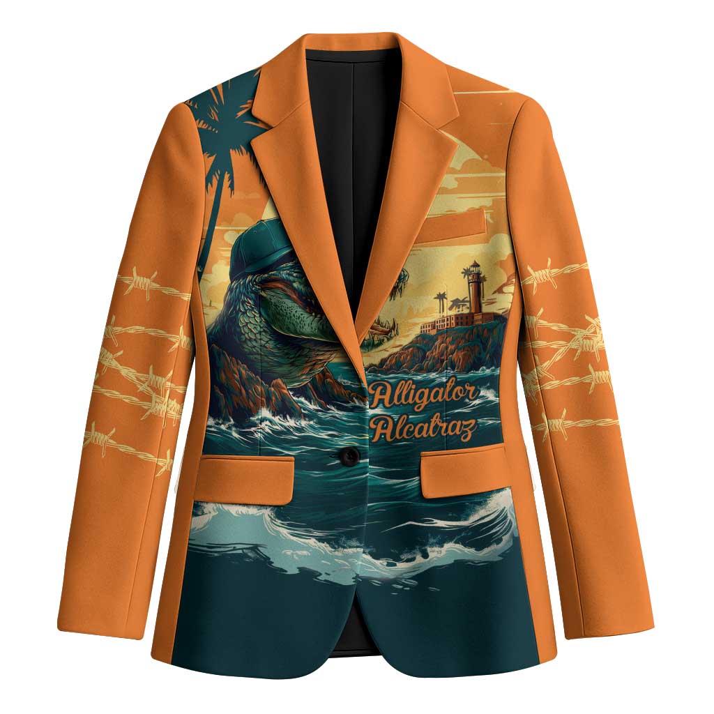 Everglades Alligator Alcatraz Vintage Blazer - Wonder Print Shop