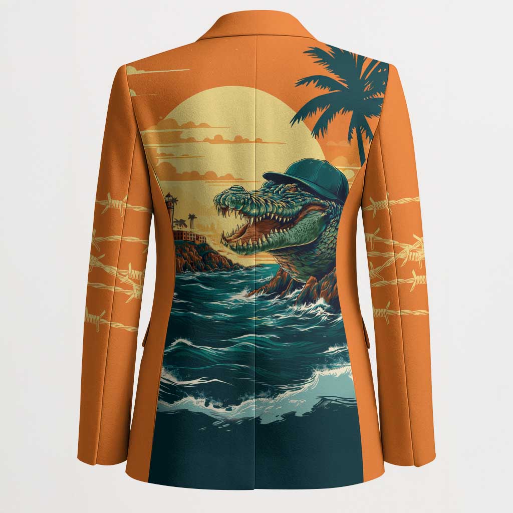 Everglades Alligator Alcatraz Vintage Blazer - Wonder Print Shop