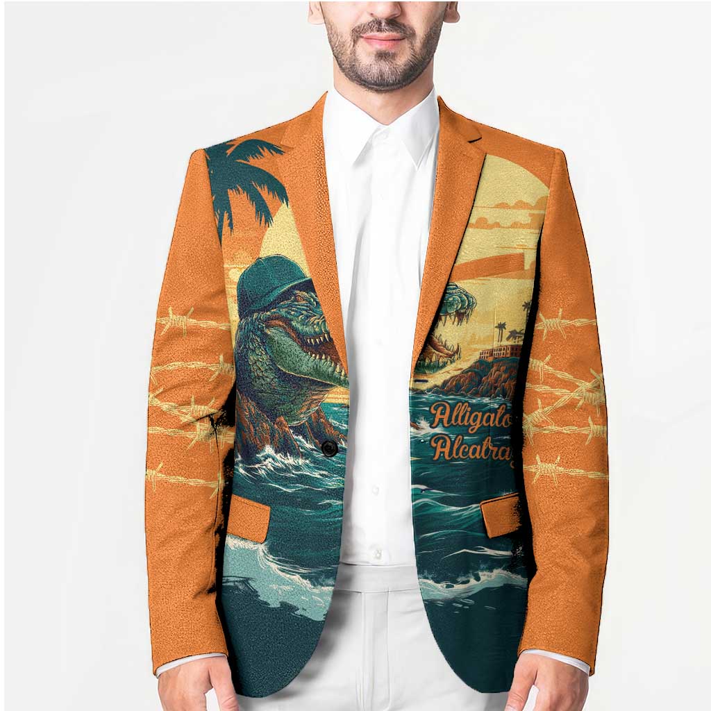 Everglades Alligator Alcatraz Vintage Blazer - Wonder Print Shop