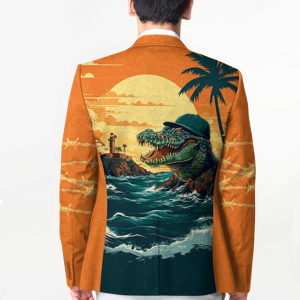 Everglades Alligator Alcatraz Vintage Blazer - Wonder Print Shop
