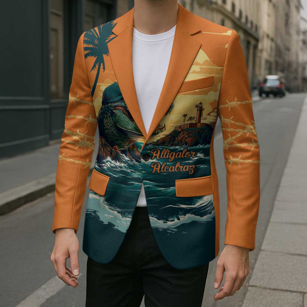 Everglades Alligator Alcatraz Vintage Blazer - Wonder Print Shop