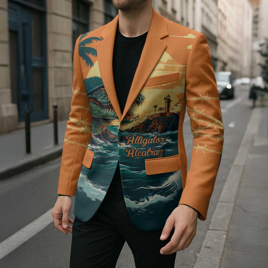 Everglades Alligator Alcatraz Vintage Blazer - Wonder Print Shop