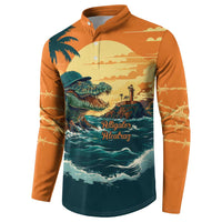 Everglades Alligator Alcatraz Vintage Button Sweatshirt - Wonder Print Shop