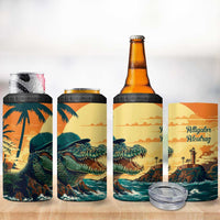 Everglades Alligator Alcatraz Vintage 4 in 1 Can Cooler Tumbler - Wonder Print Shop