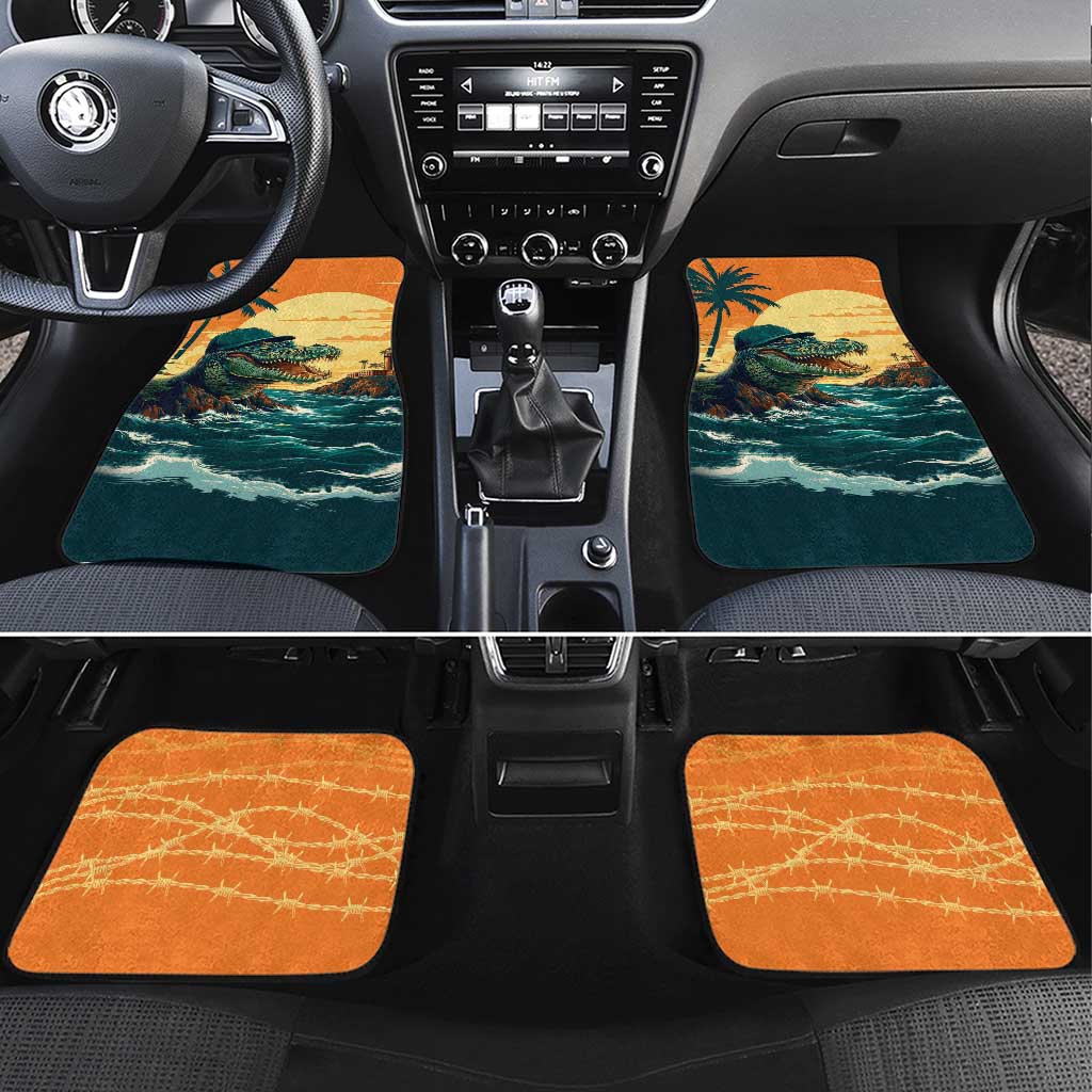 Everglades Alligator Alcatraz Vintage Car Mats - Wonder Print Shop