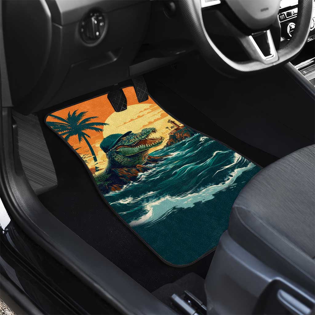 Everglades Alligator Alcatraz Vintage Car Mats - Wonder Print Shop