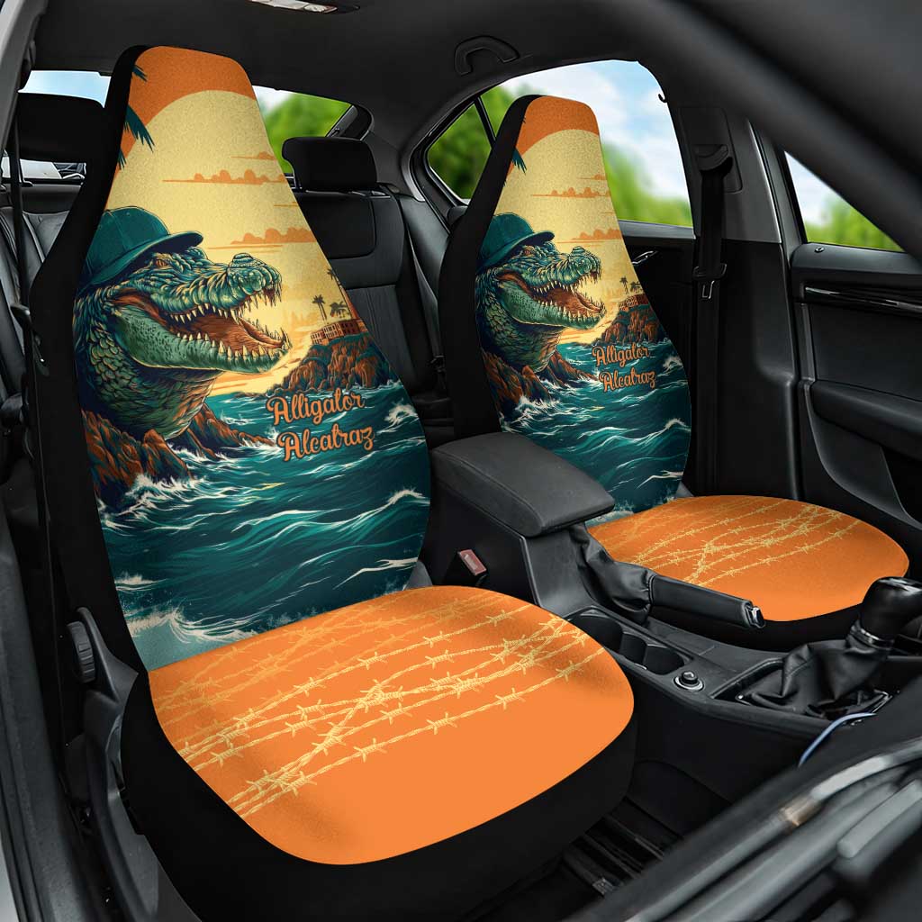 Everglades Alligator Alcatraz Vintage Car Seat Cover - Wonder Print Shop