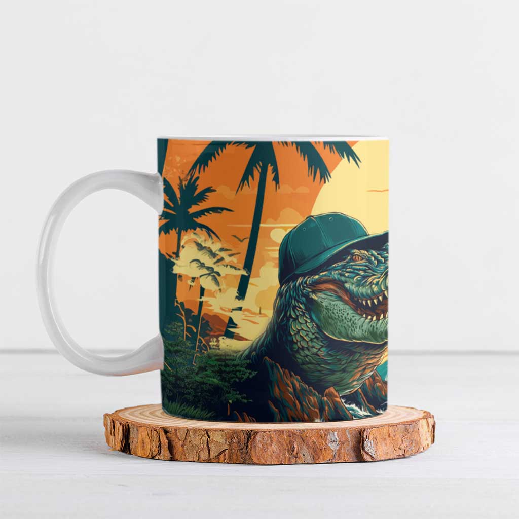Everglades Alligator Alcatraz Vintage Ceramic Mug - Wonder Print Shop