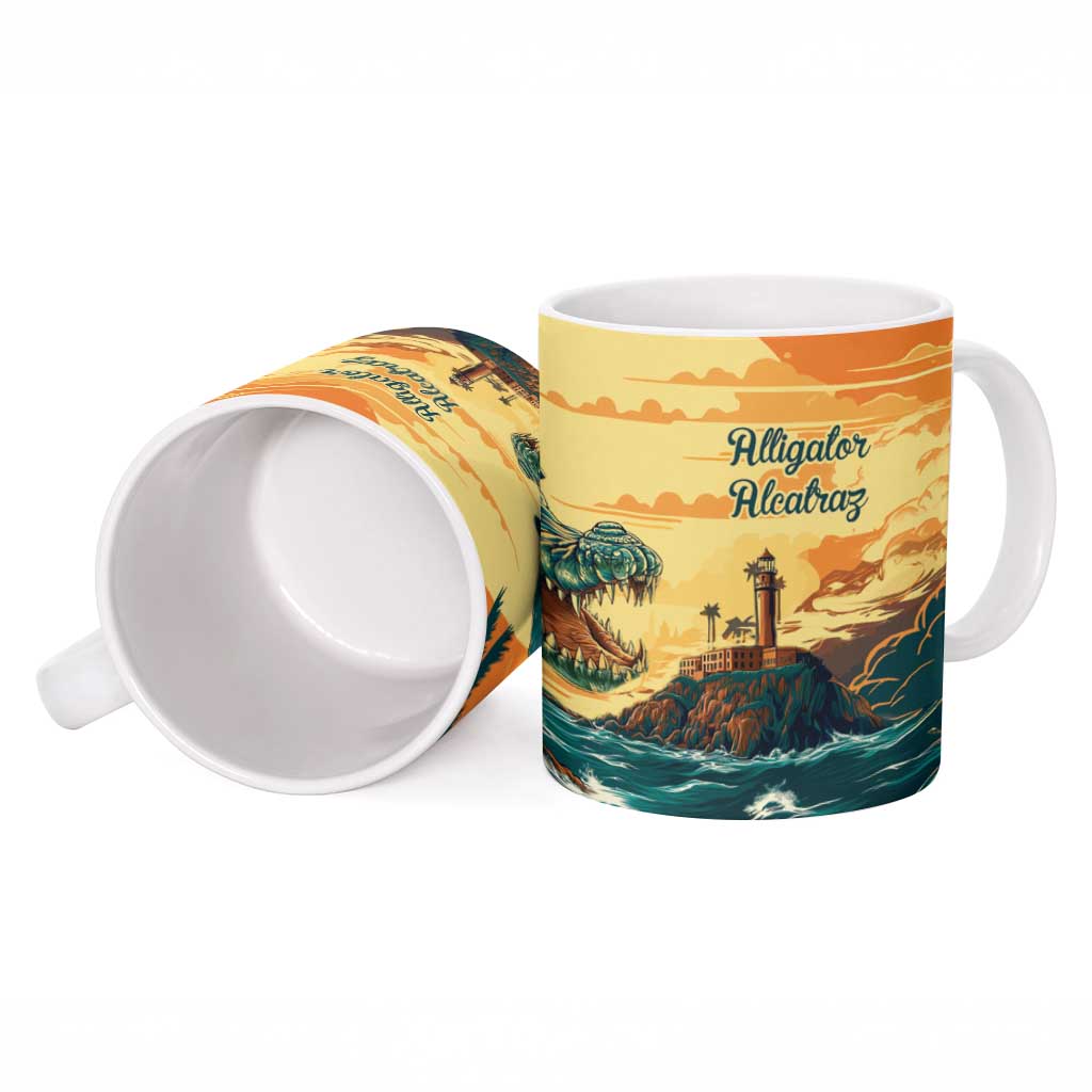 Everglades Alligator Alcatraz Vintage Ceramic Mug - Wonder Print Shop