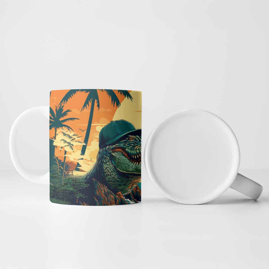 Everglades Alligator Alcatraz Vintage Ceramic Mug - Wonder Print Shop