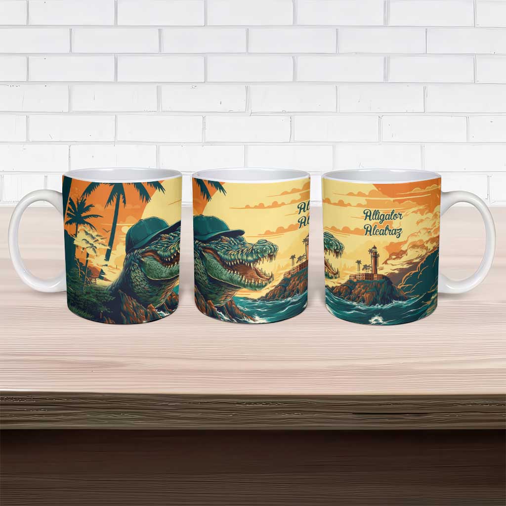 Everglades Alligator Alcatraz Vintage Ceramic Mug - Wonder Print Shop