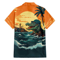 Everglades Alligator Alcatraz Vintage Family Matching Long Sleeve Bodycon Dress and Hawaiian Shirt - Wonder Print Shop