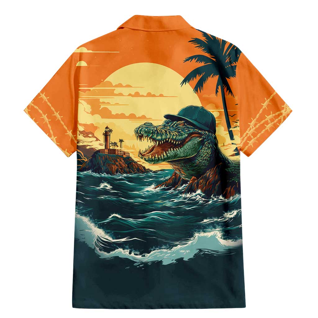 Everglades Alligator Alcatraz Vintage Family Matching Mermaid Dress and Hawaiian Shirt - Wonder Print Shop