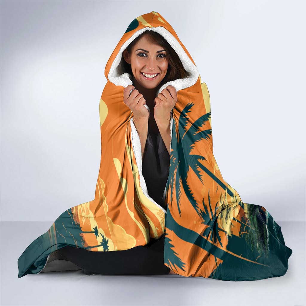 Everglades Alligator Alcatraz Vintage Hooded Blanket - Wonder Print Shop