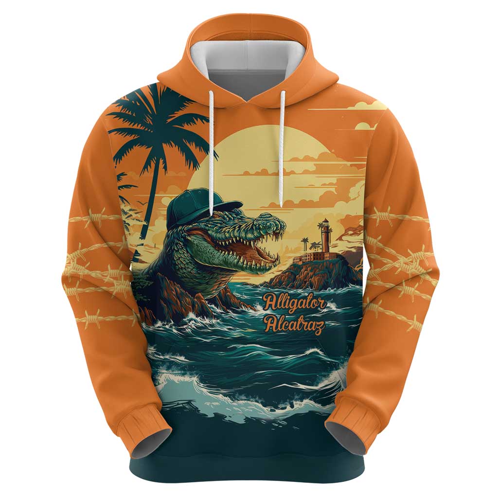 Everglades Alligator Alcatraz Vintage Hoodie - Wonder Print Shop