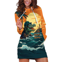 Everglades Alligator Alcatraz Vintage Hoodie Dress - Wonder Print Shop