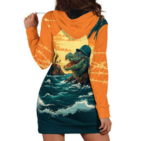 Everglades Alligator Alcatraz Vintage Hoodie Dress - Wonder Print Shop