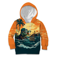 Everglades Alligator Alcatraz Vintage Kid Hoodie - Wonder Print Shop