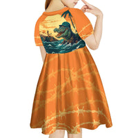 Everglades Alligator Alcatraz Vintage Kid Short Sleeve Dress - Wonder Print Shop