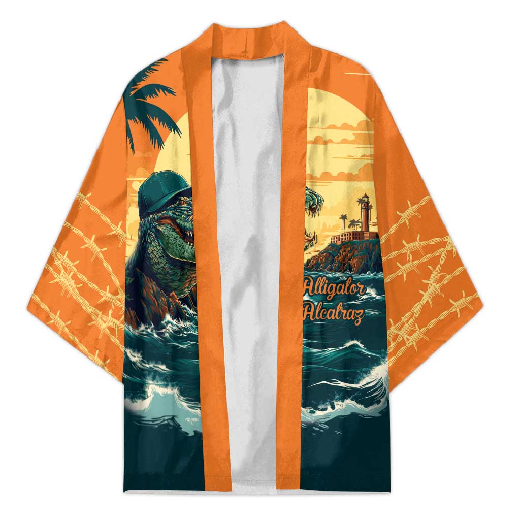 Everglades Alligator Alcatraz Vintage Kimono - Wonder Print Shop