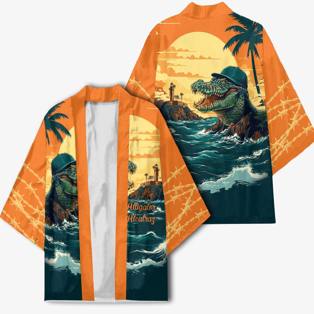 Everglades Alligator Alcatraz Vintage Kimono - Wonder Print Shop