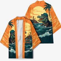 Everglades Alligator Alcatraz Vintage Kimono - Wonder Print Shop