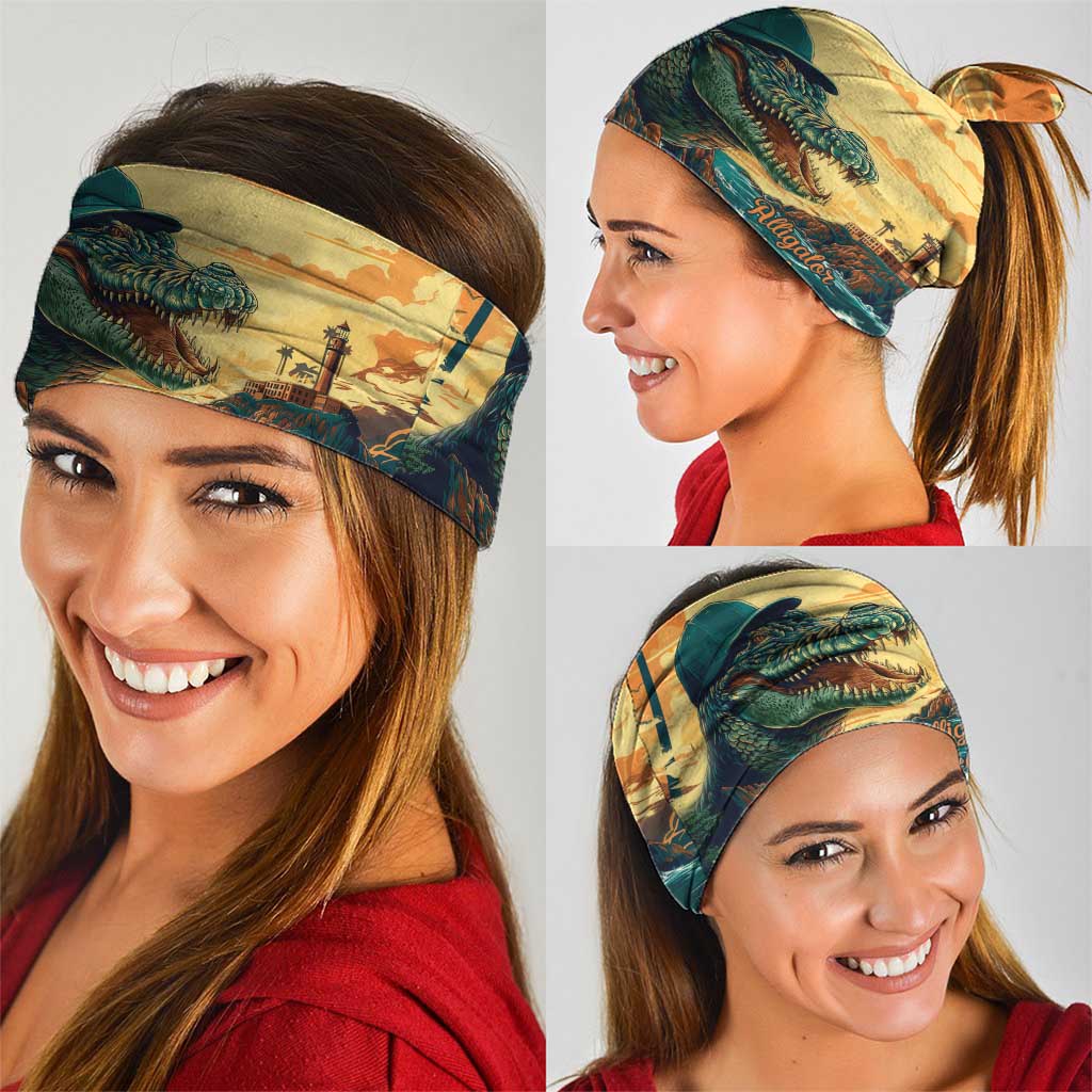 Everglades Alligator Alcatraz Vintage Neck Gaiter - Wonder Print Shop