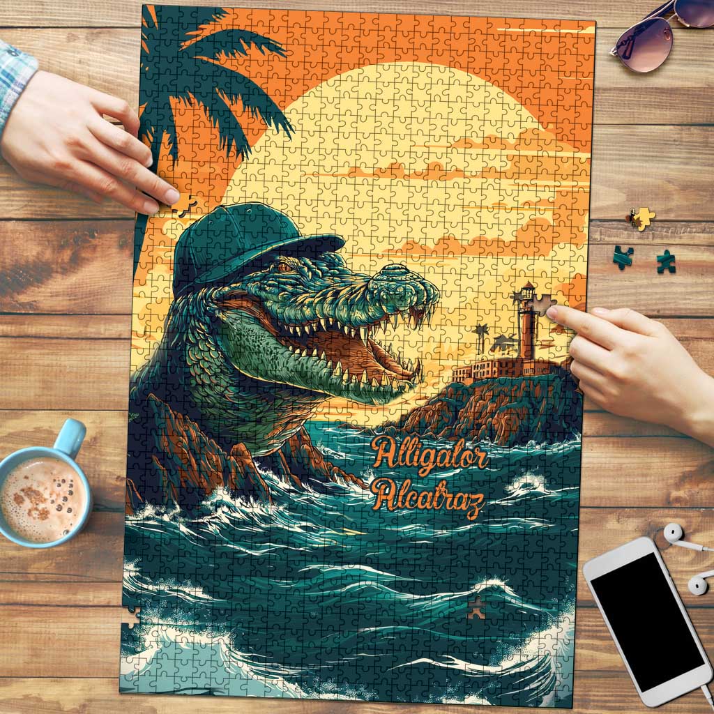 Everglades Alligator Alcatraz Vintage Puzzle - Wonder Print Shop