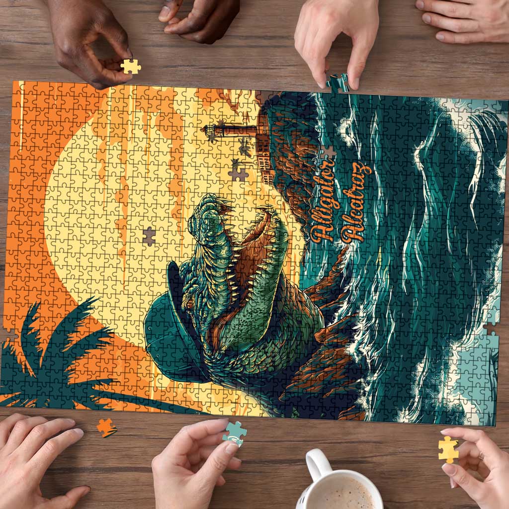 Everglades Alligator Alcatraz Vintage Puzzle - Wonder Print Shop