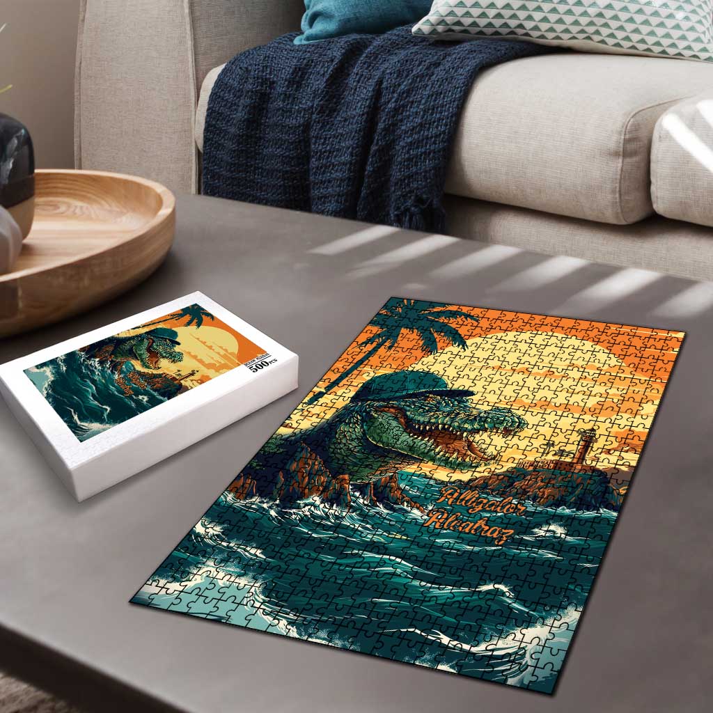 Everglades Alligator Alcatraz Vintage Puzzle - Wonder Print Shop