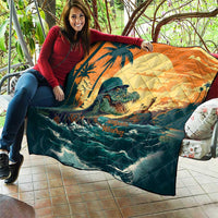 Everglades Alligator Alcatraz Vintage Quilt - Wonder Print Shop