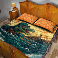 Everglades Alligator Alcatraz Vintage Quilt Bed Set - Wonder Print Shop