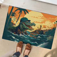 Everglades Alligator Alcatraz Vintage Rubber Doormat - Wonder Print Shop
