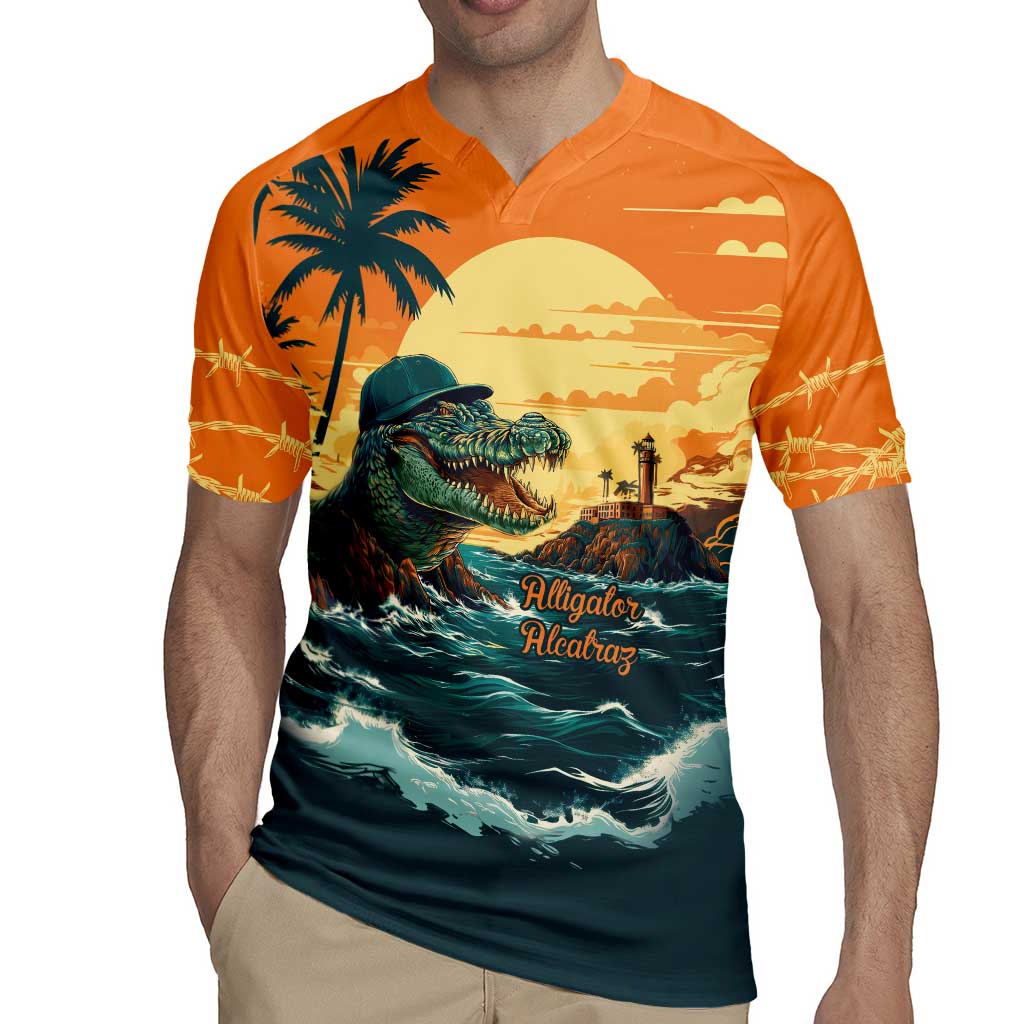 Everglades Alligator Alcatraz Vintage Rugby Jersey - Wonder Print Shop