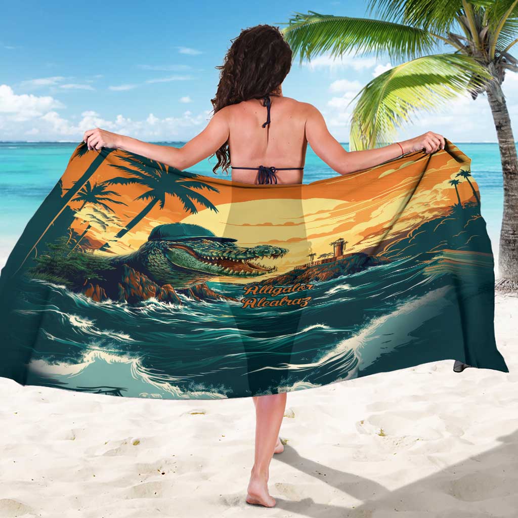 Everglades Alligator Alcatraz Vintage Sarong - Wonder Print Shop