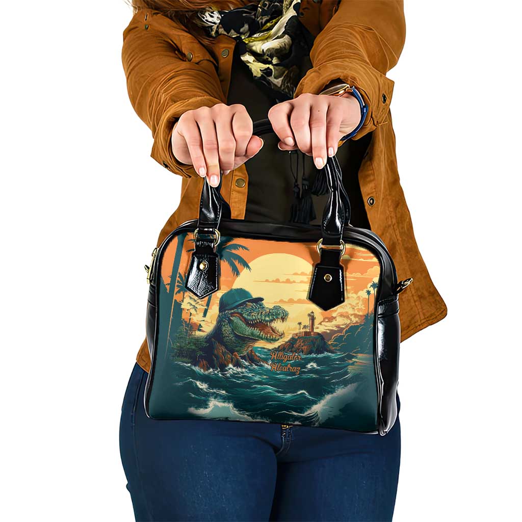Everglades Alligator Alcatraz Vintage Shoulder Handbag - Wonder Print Shop