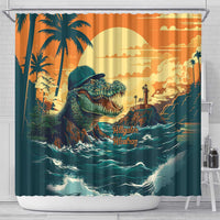 Everglades Alligator Alcatraz Vintage Shower Curtain - Wonder Print Shop