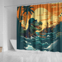 Everglades Alligator Alcatraz Vintage Shower Curtain - Wonder Print Shop