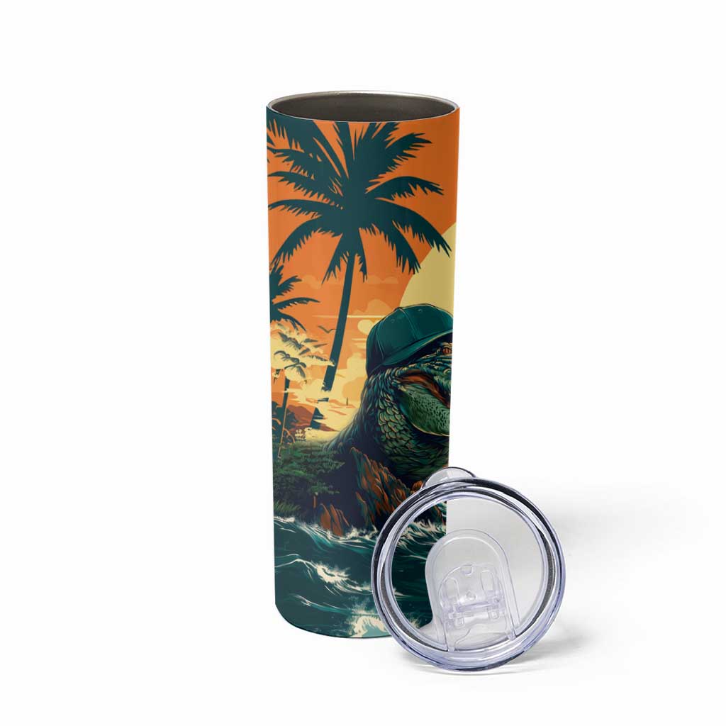Everglades Alligator Alcatraz Vintage Skinny Tumbler - Wonder Print Shop
