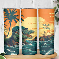 Everglades Alligator Alcatraz Vintage Skinny Tumbler - Wonder Print Shop