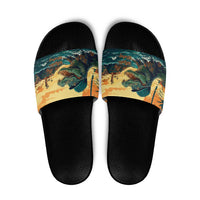 Everglades Alligator Alcatraz Vintage Slide Sandals - Wonder Print Shop