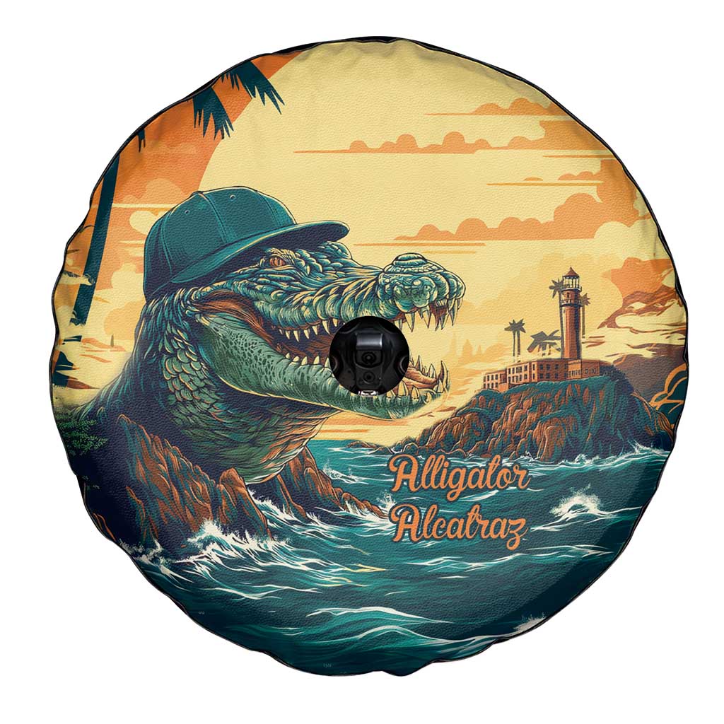 Everglades Alligator Alcatraz Vintage Spare Tire Cover - Wonder Print Shop
