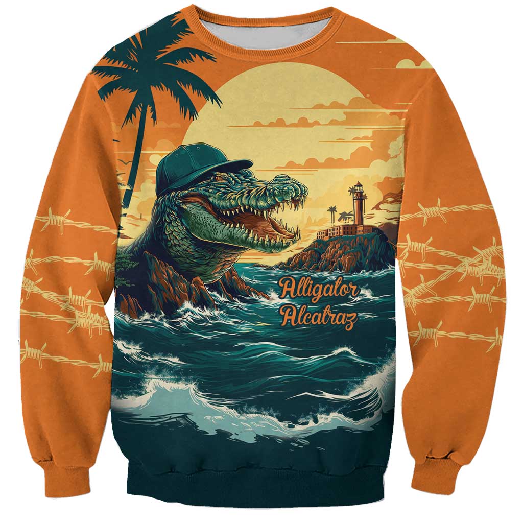 Everglades Alligator Alcatraz Vintage Sweatshirt - Wonder Print Shop