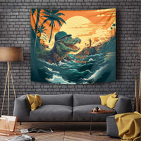 Everglades Alligator Alcatraz Vintage Tapestry - Wonder Print Shop