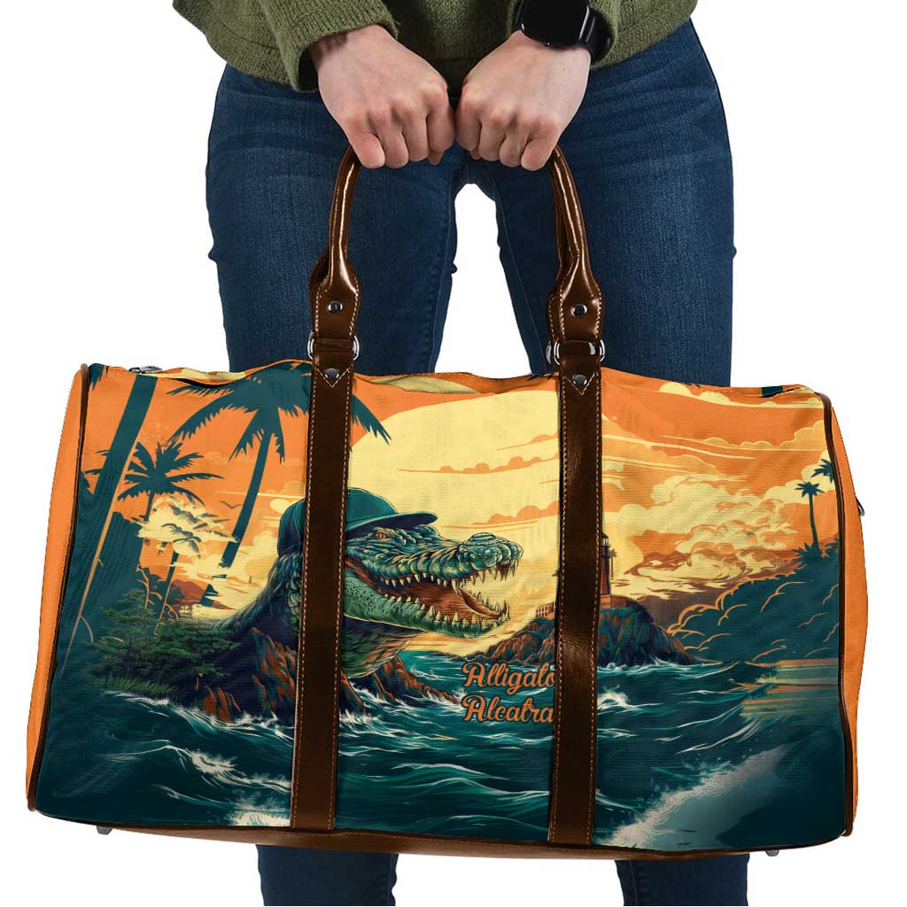 Everglades Alligator Alcatraz Vintage Travel Bag - Wonder Print Shop