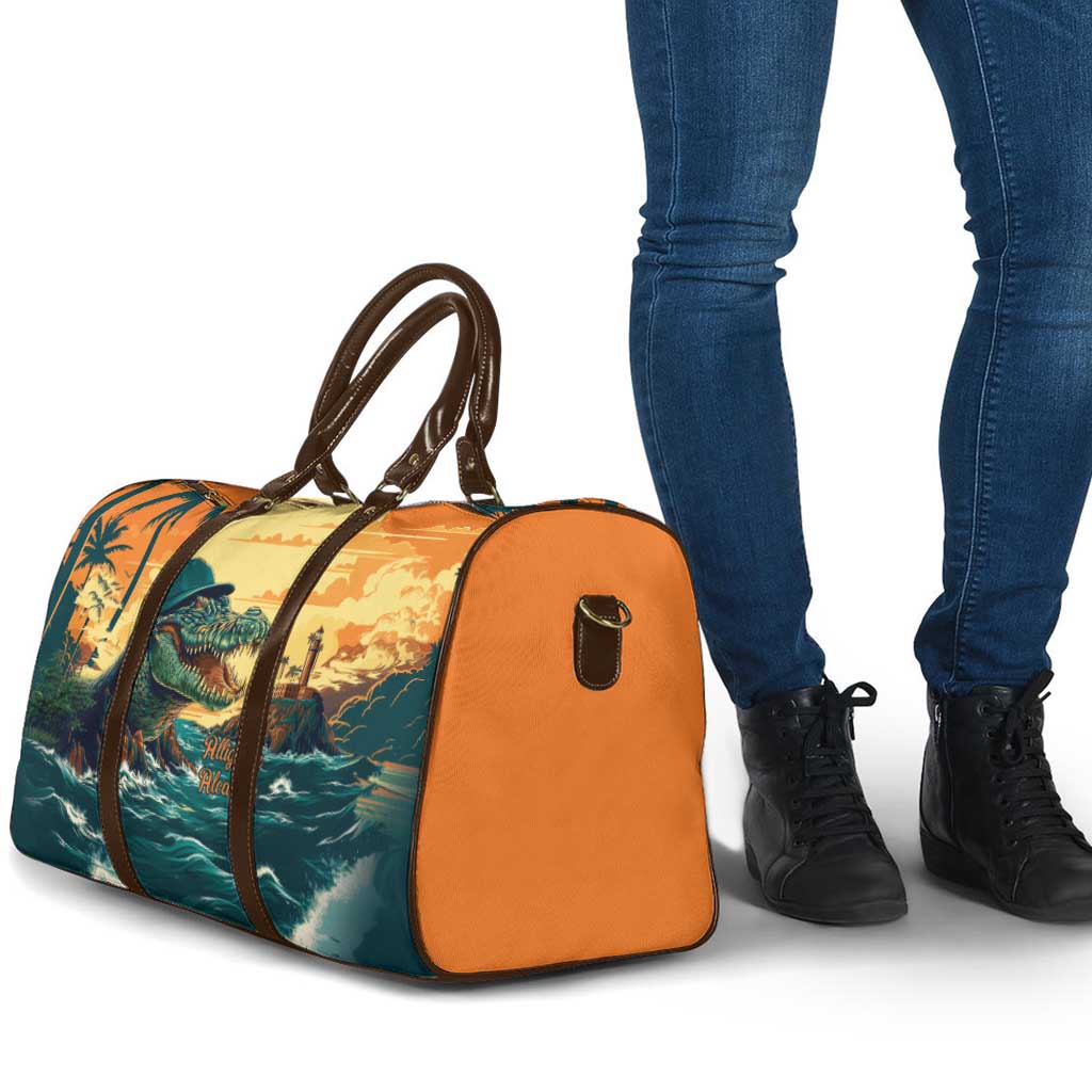 Everglades Alligator Alcatraz Vintage Travel Bag - Wonder Print Shop