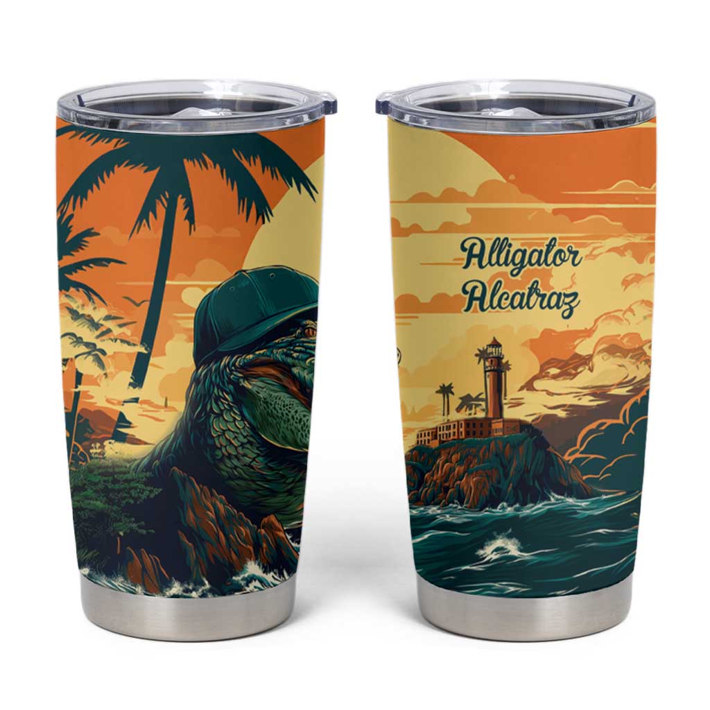 Everglades Alligator Alcatraz Vintage Tumbler Cup - Wonder Print Shop