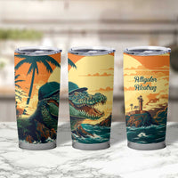 Everglades Alligator Alcatraz Vintage Tumbler Cup - Wonder Print Shop