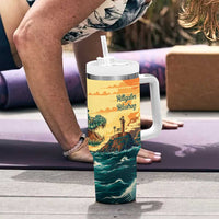 Everglades Alligator Alcatraz Vintage Tumbler With Handle - Wonder Print Shop