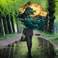 Everglades Alligator Alcatraz Vintage Umbrella - Wonder Print Shop